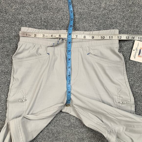 Eddie Bauer Pants Boys S Small Grey Convertible Jogger Cargo Pocket Taper Ankle - Picture 4 of 14